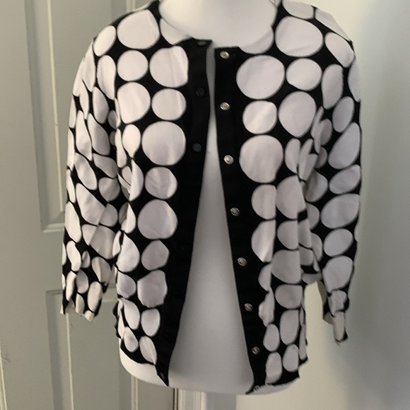 Geometric vintage Jones New York cardigan sweater - Picture 3 of 9